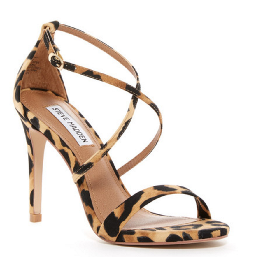 Steve Madden strappy leopard heeled sandals