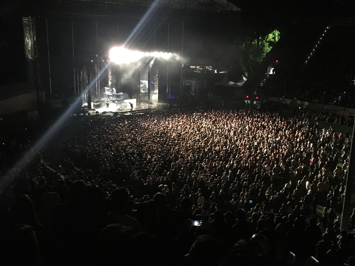 The XX Concert with crowd