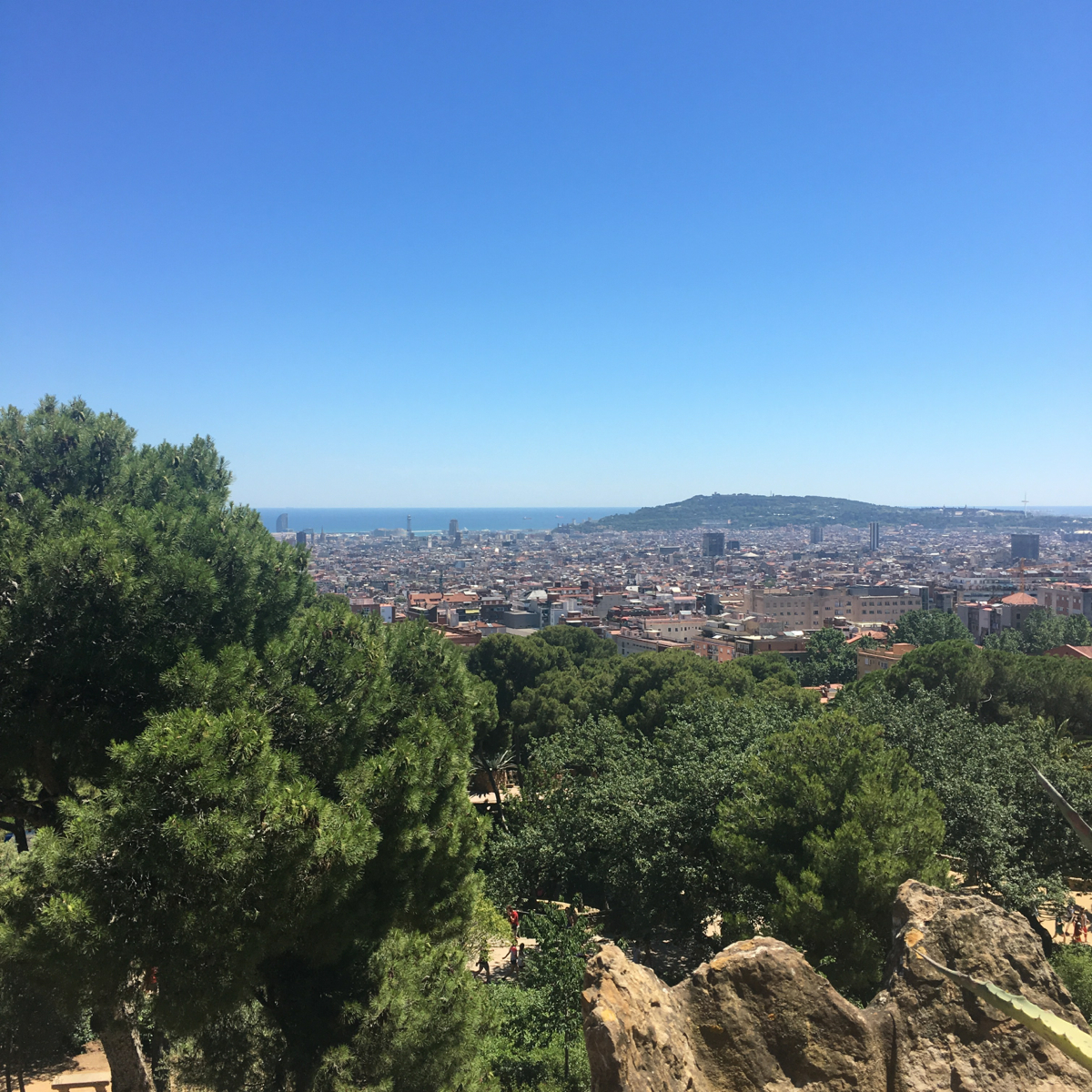 View of Barcelona in Park Guell