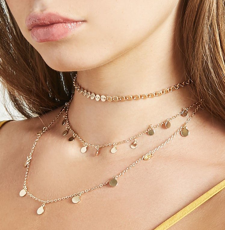 Forever 21 Layered Chain Gold Choker
