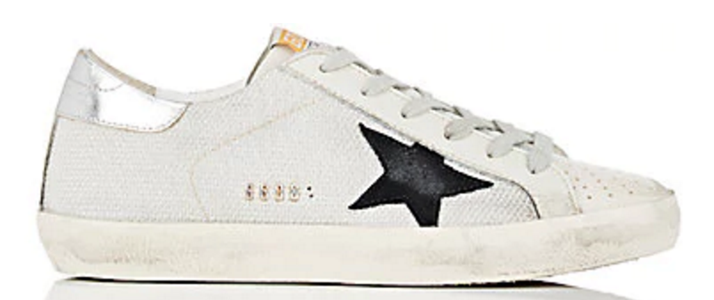 Golden Goose leather and mesh sneakers