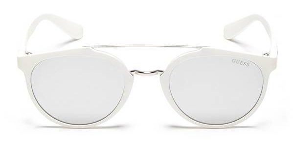 Guess Top Bar Sunglasses in white lenses and white frames