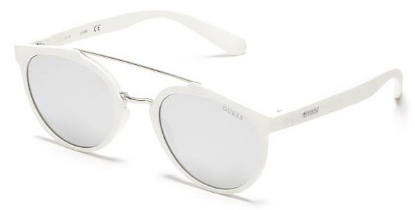 Guess Top Bar sunglasses in white frames and white lenses
