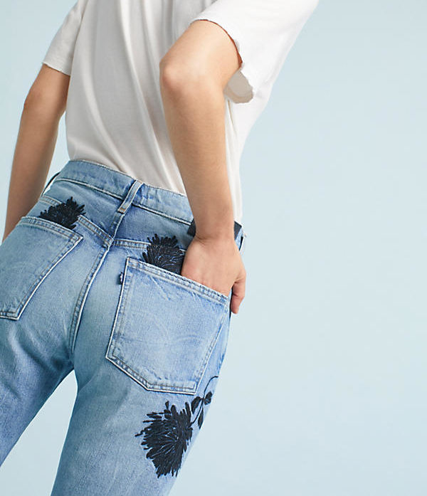 Levis flower jeans