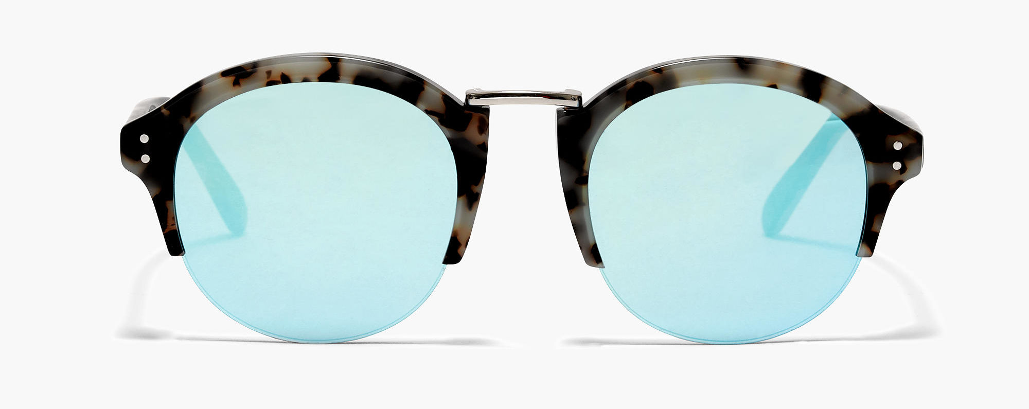Madewell Memphis sunglasses with light blue frames