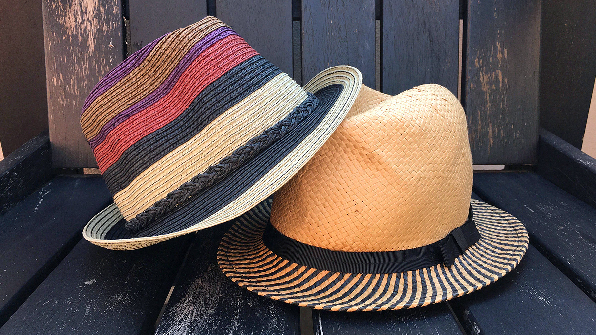 Colorful straw hats