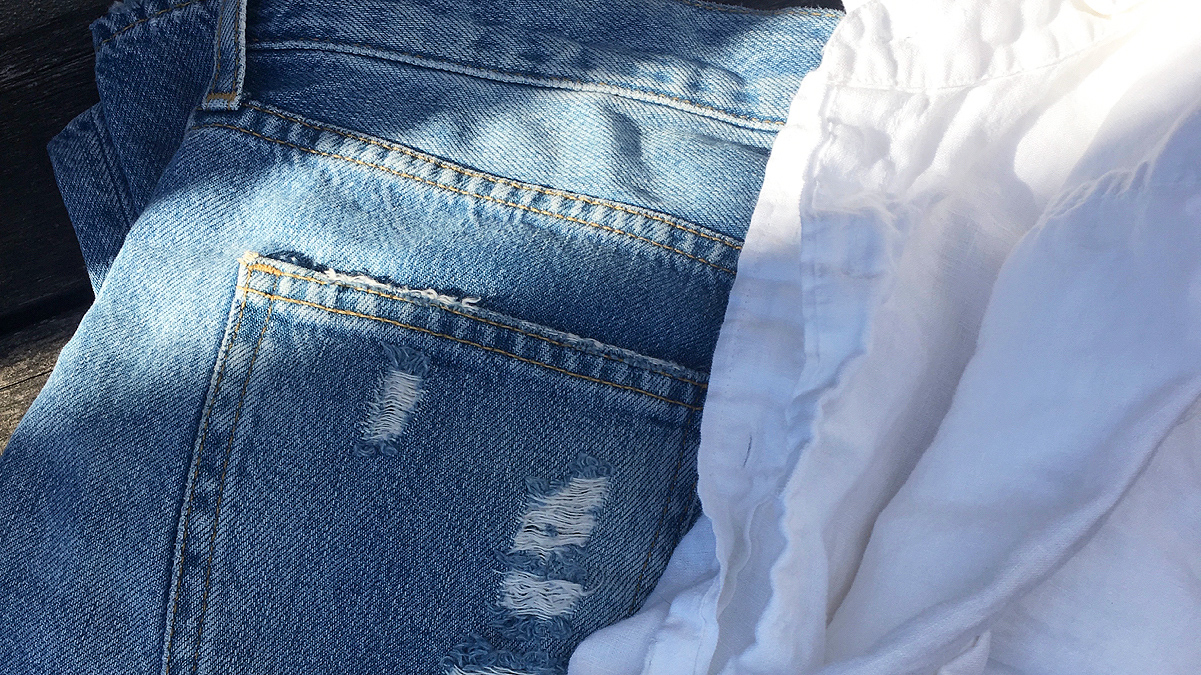 Denim and white shirt