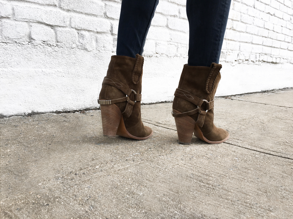 Back of heels detail shot