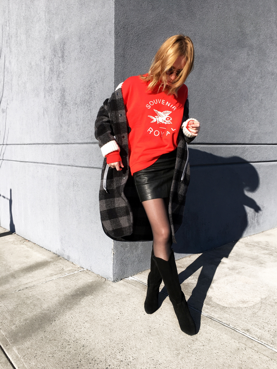 Woman posing in Isabel Marant jacket
