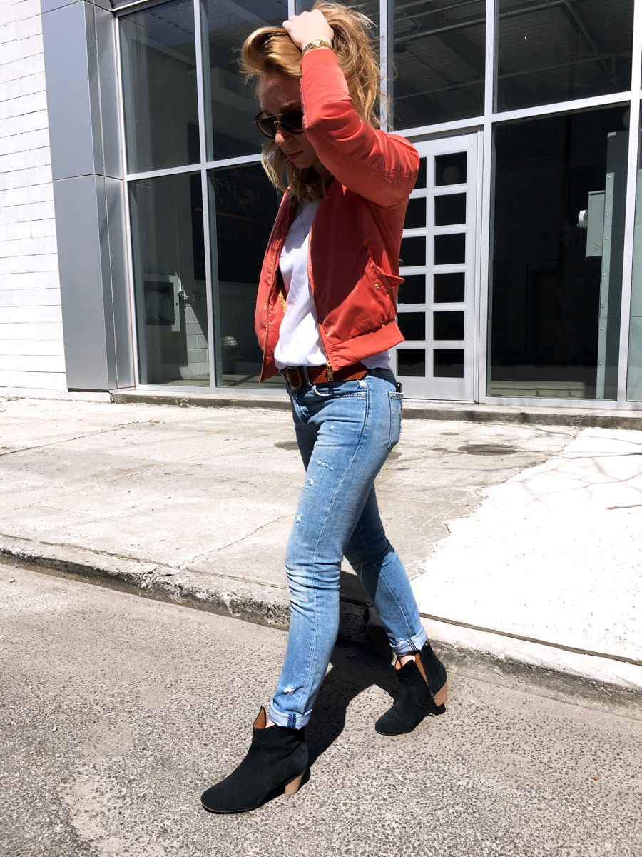 Woman walking posing in streetstyle photo
