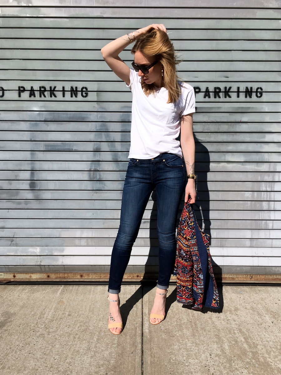 Embellished jacket street style photo